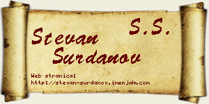 Stevan Surdanov vizit kartica